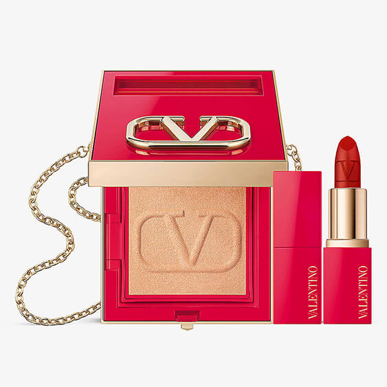 GoClutch Refillable Powder Compact & Mini Lipstick Valentino Beauty